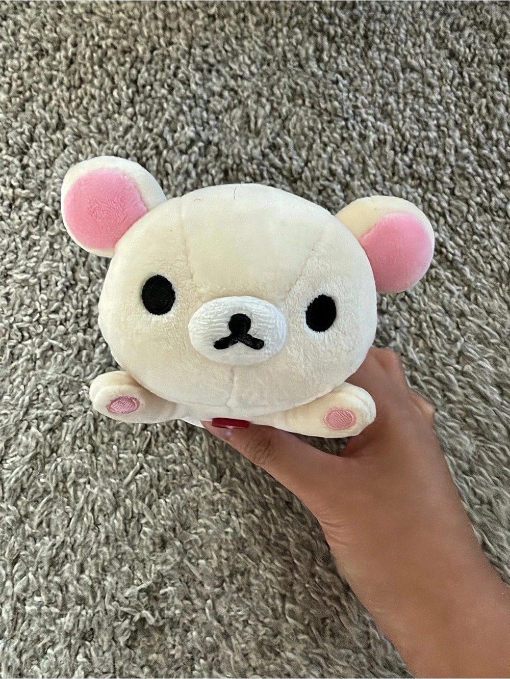 San-X Korilakkuma Classic Plush Cream & Pink Bear